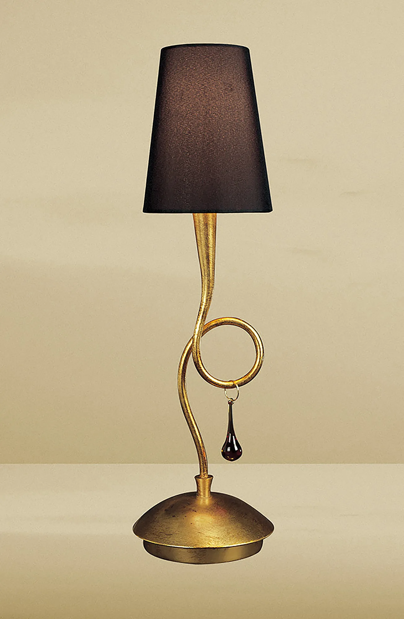 Paola Gold-Black Table Lamps Mantra Shaded Table Lamps